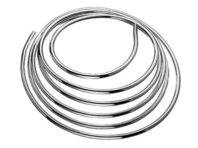 Schell Kupferrohr verchromt 8mm - 12mm im Ring , 5 Meter , Chromrohr Chrom Rohr