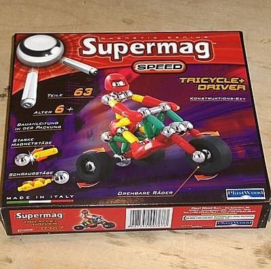 Supermag Dreirad + Fahrer 63 Teile - Speed - Neu !