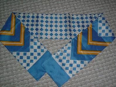 Schal-blau/ weiß/ gelb-12cm breit-120cm lang