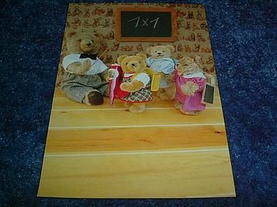 136/ Postkarte-Teddy in der Schule