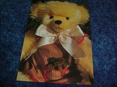 146/ Postkarte-Teddy mit Schleife
