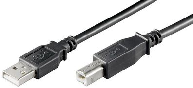 USB Drucker Anschlusskabel USB A Stecker / USB B Stecker 3,0m schwarz