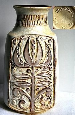 Bodo Mans Original Bay Keramik Vase, 1950er - 1970er Jahre