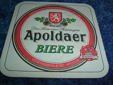 2 Bierdeckel-Apoldaer Biere-Vereinsbrauerei Apolda