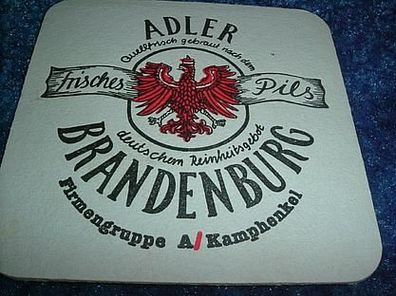 2 Bierdeckel-Adler-frisches Pils aus Brandenburg