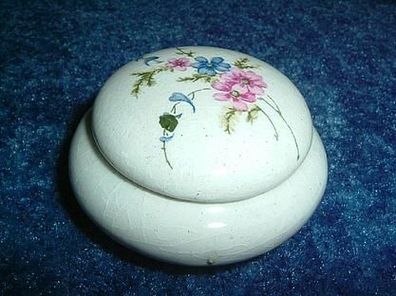 kleine Dose aus Keramik mit Blumenmotiv