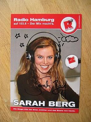 Radio Hamburg Moderatorin Sarah Berg - handsigniertes Autogramm!!!