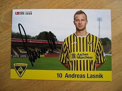 Alemannia Aachen Saison 08/09 Andreas Lasnik Autogramm!