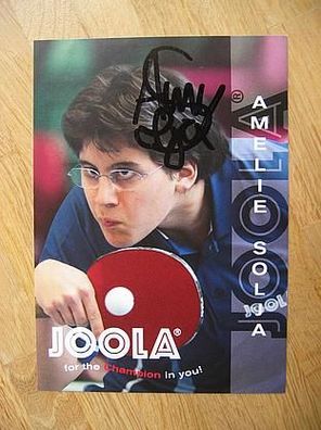 Tischtennisstar Amelie Solja - handsigniertes Autogramm