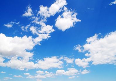 Vlies-Fototapete 154 - 200x140cm, Himmel Tapete Himmel Wolken Blau Romantisch Urlaub