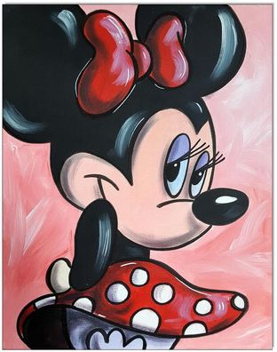 Klausewitz: Original Acryl auf Leinwand: Minnie Mouse / 40x50 cm