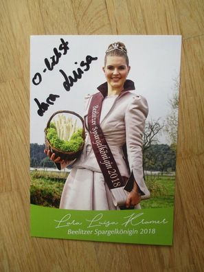 Beelitzer Spargelkönigin 2018 Lara Luisa Kramer - handsigniertes Autogramm!!!