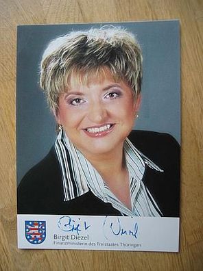 Thüringer Ministerin Birgit Diezel - hands. Autogramm!