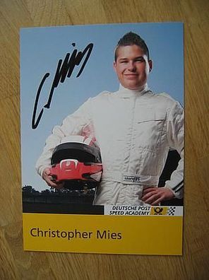 Rennfahrer Christopher Mies - handsigniertes Autogramm!