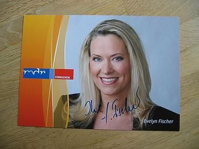 MDR Fernsehmoderatorin Evelyn Fischer - handsigniertes Autogramm!!!