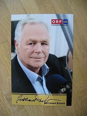 ORF Fernsehmoderator Gotthard Rieger - handsigniertes Autogramm!!!