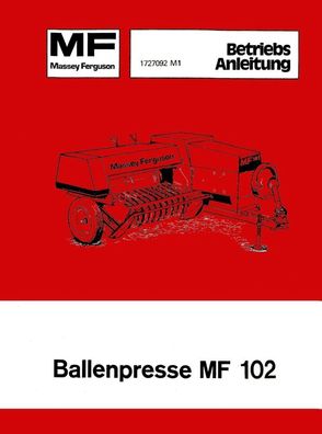 Betriebsanleitung Massey Ferguson Ballenpresse 102