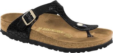 Birkenstock Zehensteg Sandale Gizeh BF shiny snake black - Gr. 35 - 43 - 1004274