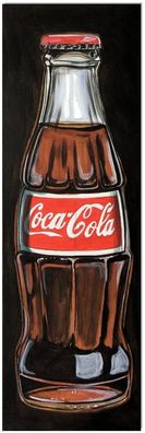 Klausewitz: Original Acryl auf Leinwand: Coca Cola Art / 20x60 cm
