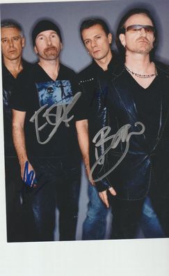 U2 Autogramm original signiert (5), 13x18 cm