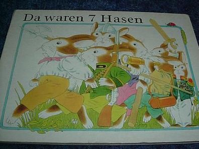 Papp-Bilderbuch aus DDR Zeiten-Da waren 7 Hasen