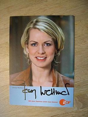 ZDF Fernsehmoderatorin Jessy Wellmer - handsigniertes Autogramm!!!