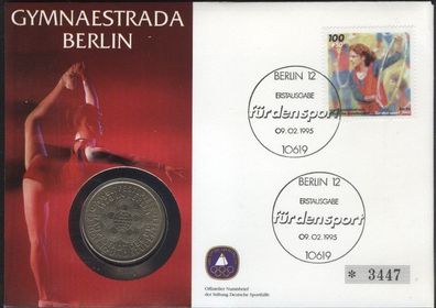 Numisbrief BRD Gymnaestrada Berlin 14.8.1996 (10 M) Worbes D-234