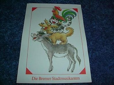601/ Postkarte-Die Bremer Stadtmusikanten