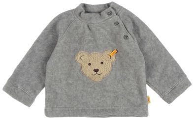 STEIFF® Fleece Sweatshirt Pullover Grau "Quietsch Bär"