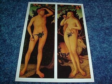 636/ Postkarte-Lucas Cranach-Adam und Eva