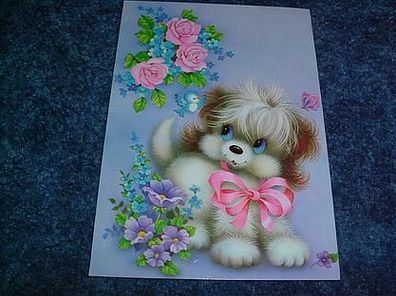 643/ Postkarte-niedlicher Hund