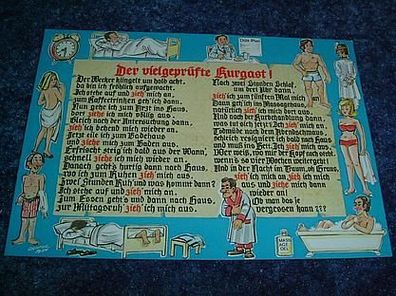 690/ Postkarte-Der vielgeprüfte Kurgast !