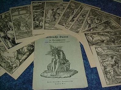 16 Postkarten-Albrecht Dürer Holzschnitte ca 1947