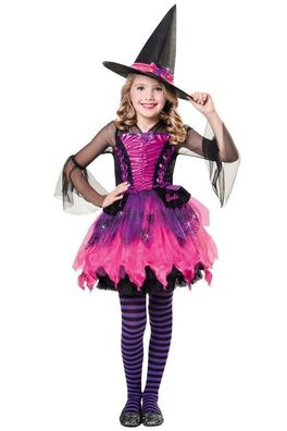 Halloween Cesar Barbie Hexe Kleid 98-104-110 - 122-128-140 Prinzessin Kostüm