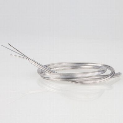 PVC Lampenkabel Rundkabel transparent 2-adrig, 2x0,75mm² mit Stahlseil