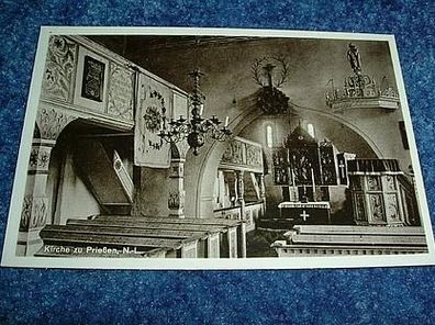 909/ Ansichtskarte-Kirche zu Prießen N.L.