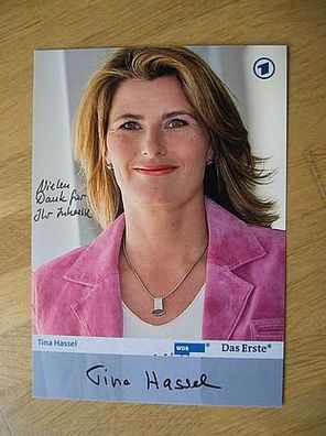 WDR Fernsehmoderatorin Tina Hassel - handsigniertes Autogramm!!!