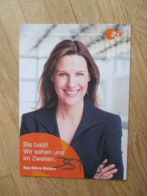 ZDF Fernsehmoderatorin Kay-Sölve Richter - handsigniertes Autogramm!!!