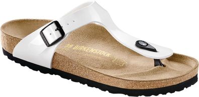 Birkenstock Zehensteg Sandale Gizeh weiß Lack Gr. 35 - 43 543761 + 543763