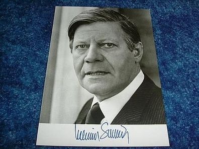 Autogrammkarte von Helmut Schmidt-