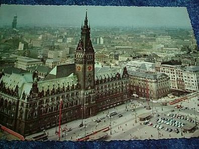 1129/ Ansichtskarte-Hamburg-Rathausmarkt
