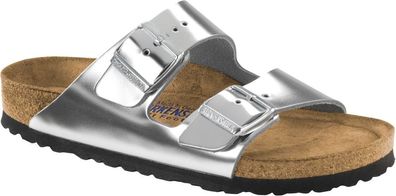 Birkenstock Pantolette Arizona NL WB Metallic silver Gr. 35 - 43 - 752713