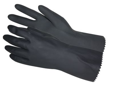 Bluestar Latex Gummi Handschuhe Gr 7 Chemikalienschutz Arbeitshandschuhe schwarz