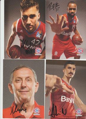 8x FC Bayern München Basketball Autogramme