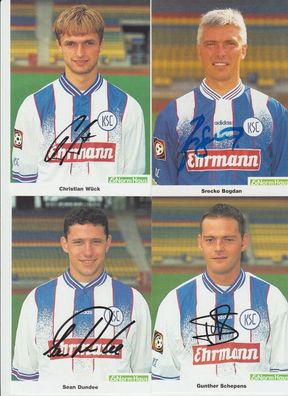 6x KSC Autogramme Karslruher SC Saison 1997/1998