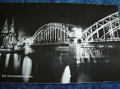 1350/ Ansichtskarte-Köln-Die Hohenzollernbrücke