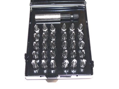 Bitset 31-teilig , Kreuz PZ und PH , + Bithalter , S2-Stahl , Kreuzbit