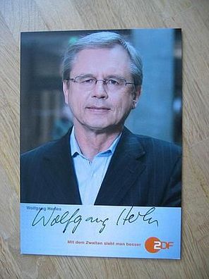 ZDF Fernsehmoderator Wolfgang Herles - handsigniertes Autogramm!!!