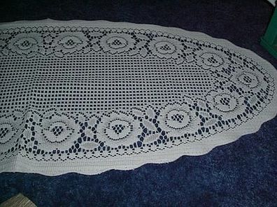 Tischdecke oval-Spitze-89 x35cm