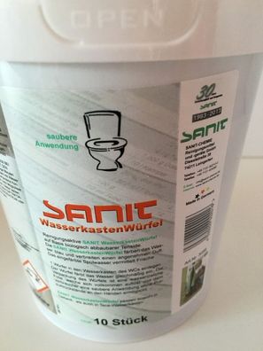 Sanit Wasserkastenwürfel für Geberit Spülkästen und andere Inhalt 10 Würfel